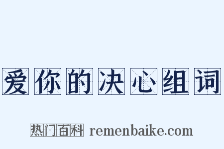 爱你的决心组词是什么意思的图片